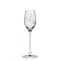 Üveg pohár swarovski dísszel pálinka 95ml átlátszó S/2