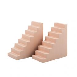 Könyvtámasz lépcső alakú poly 11x6x5cm pink