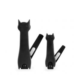 Macska formájú körömcsipesz szett, fekete