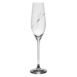 Üveg pohár swarovski dísszel pezsgő 210ml átlátszó S/2