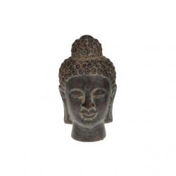 Buddha fej kerámia 17x30,5cm sötét barna