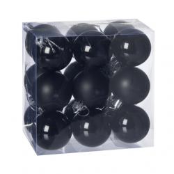 Gömb, dobozban mûanyag 5cm fekete 3 féle S/18