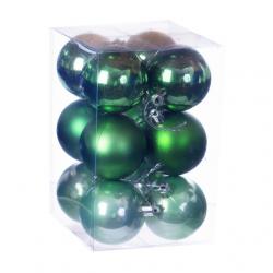 Gömb, dobozban mûanyag 6cm türkiz zöld 3 féle S/12