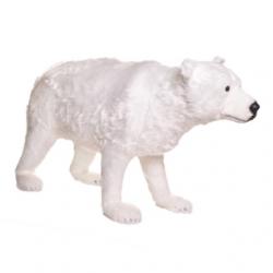 Jegesmedve ülő mûanyag, textil 6,5x7,5x7cm fehér