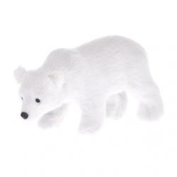 Jegesmedve álló mûanyag, textil 10,5x4x5,5cm fehér