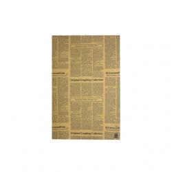 Csomagoló régi újság mintás papír 50x70cm sárga, fekete S/50