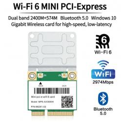 Wifi 6, Mini PCI-E, Wireless notebook, laptop adapter, Bluetooth 5.0
