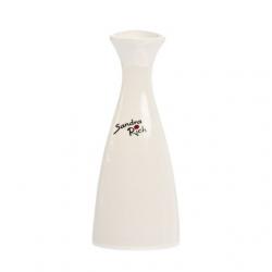 Váza porcelán 14x6cm fehér