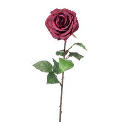 Selyemvirág Rózsa 52cm bordó