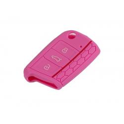 szilikon kulcsháztok új vw-hez, rózsaszín színben CM86951P